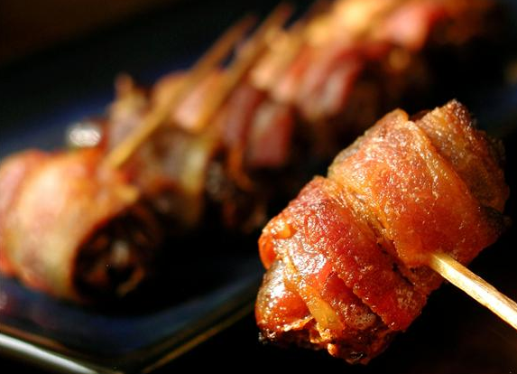 Bacon Wrapped Dates Stuffed With Almonds