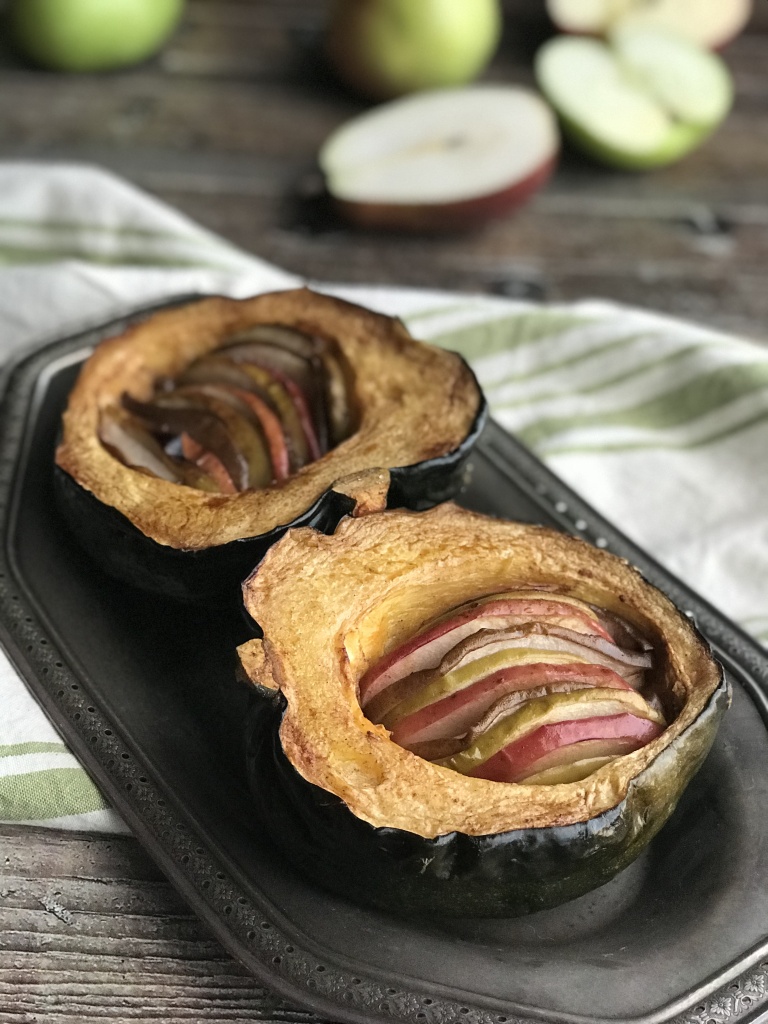 acorn squash with apples and pears