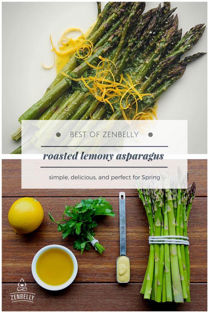 lemony roasted asparagus