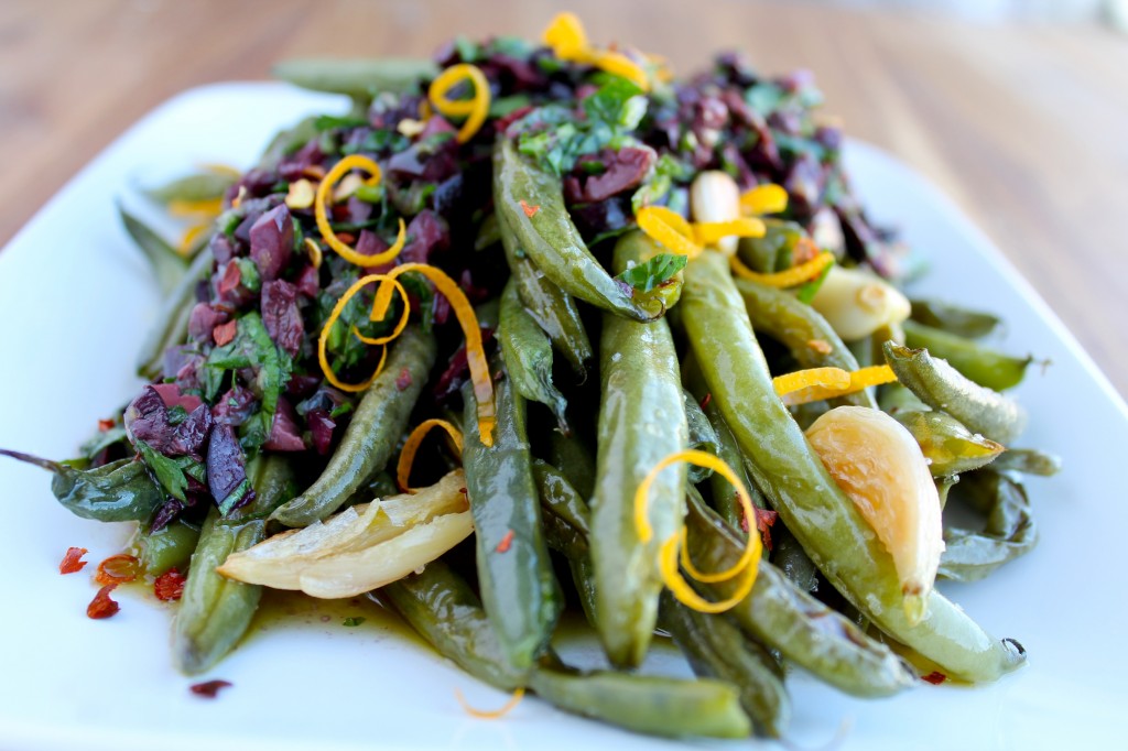 paleo green beans with olive vinaigrette