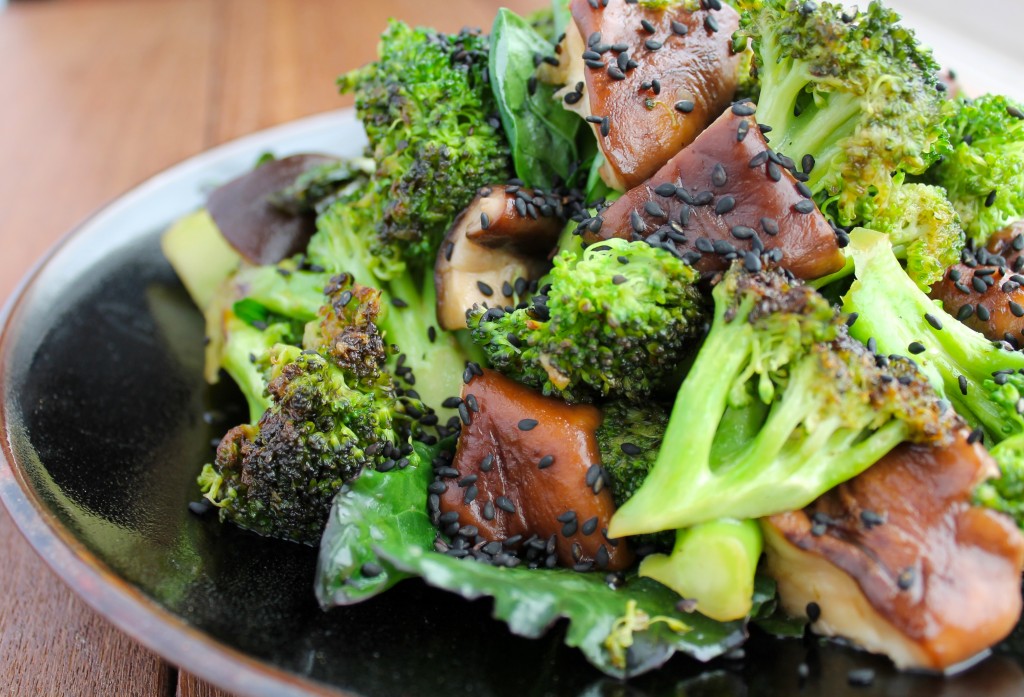 paleo sesame shiitake broccoli