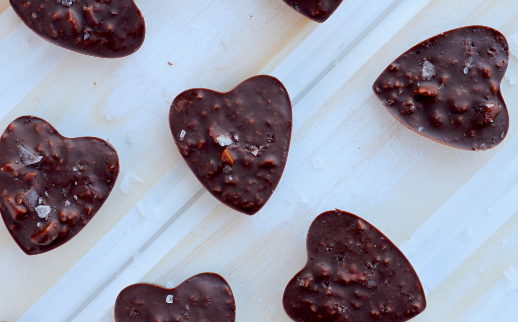 brown butter hazelnut chocolate hearts