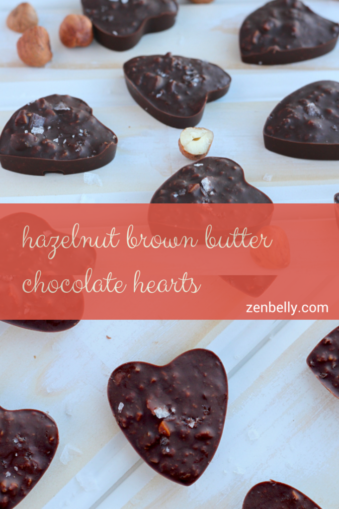 hazelnut brown butter chocolate hearts