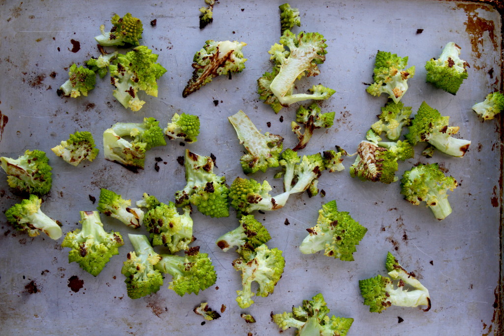 spicy roasted romanesco with lemon and capers 