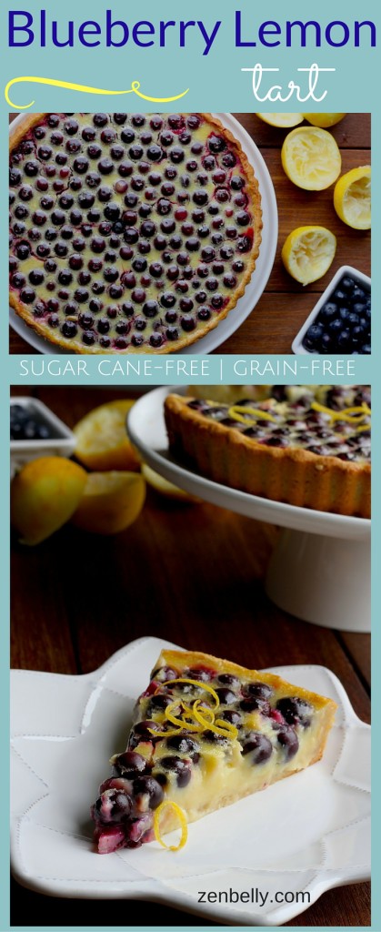 BLUEBERRY LEMON TART paleo glutenfree