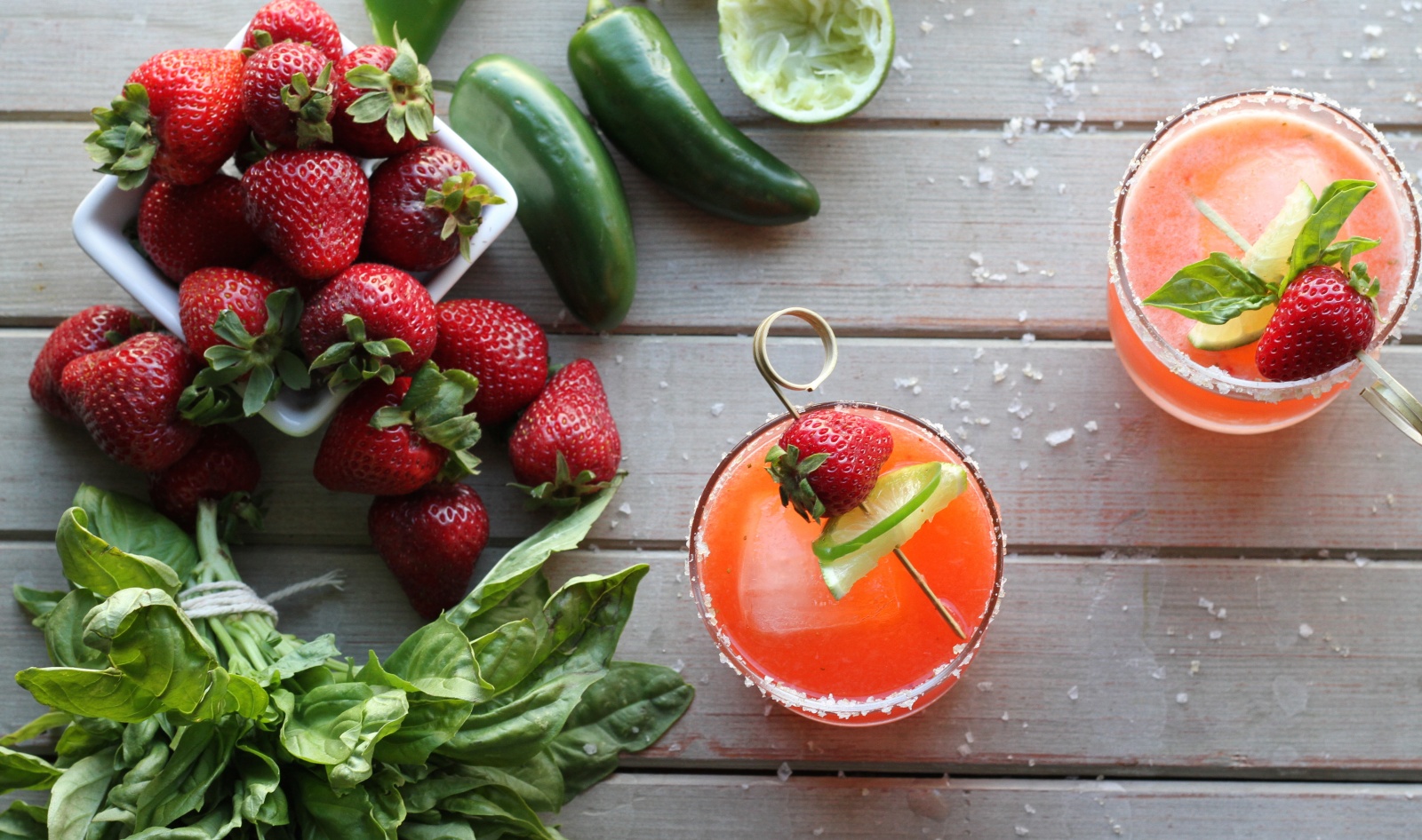 Strawberry Margaritas, 2 Ways