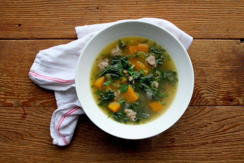 Kale, butternut squash and Italian sausage soup - easy & delish! 