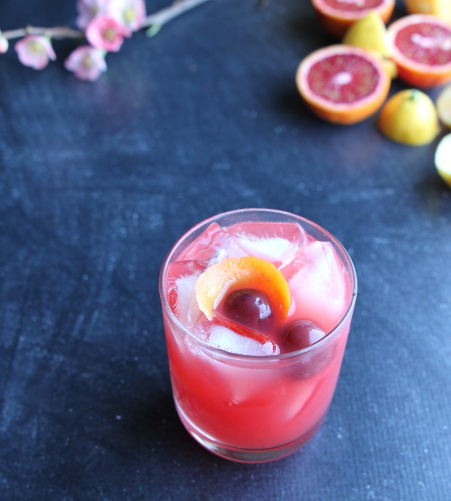 blood orange whiskey sour 