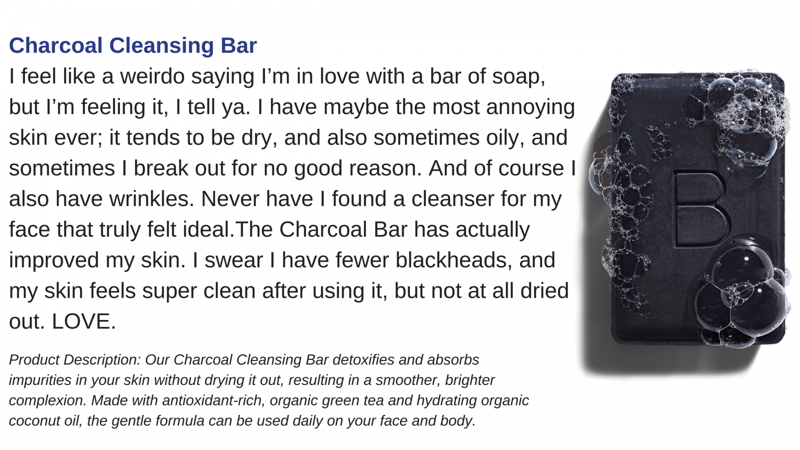 beautycounter charcoal bar