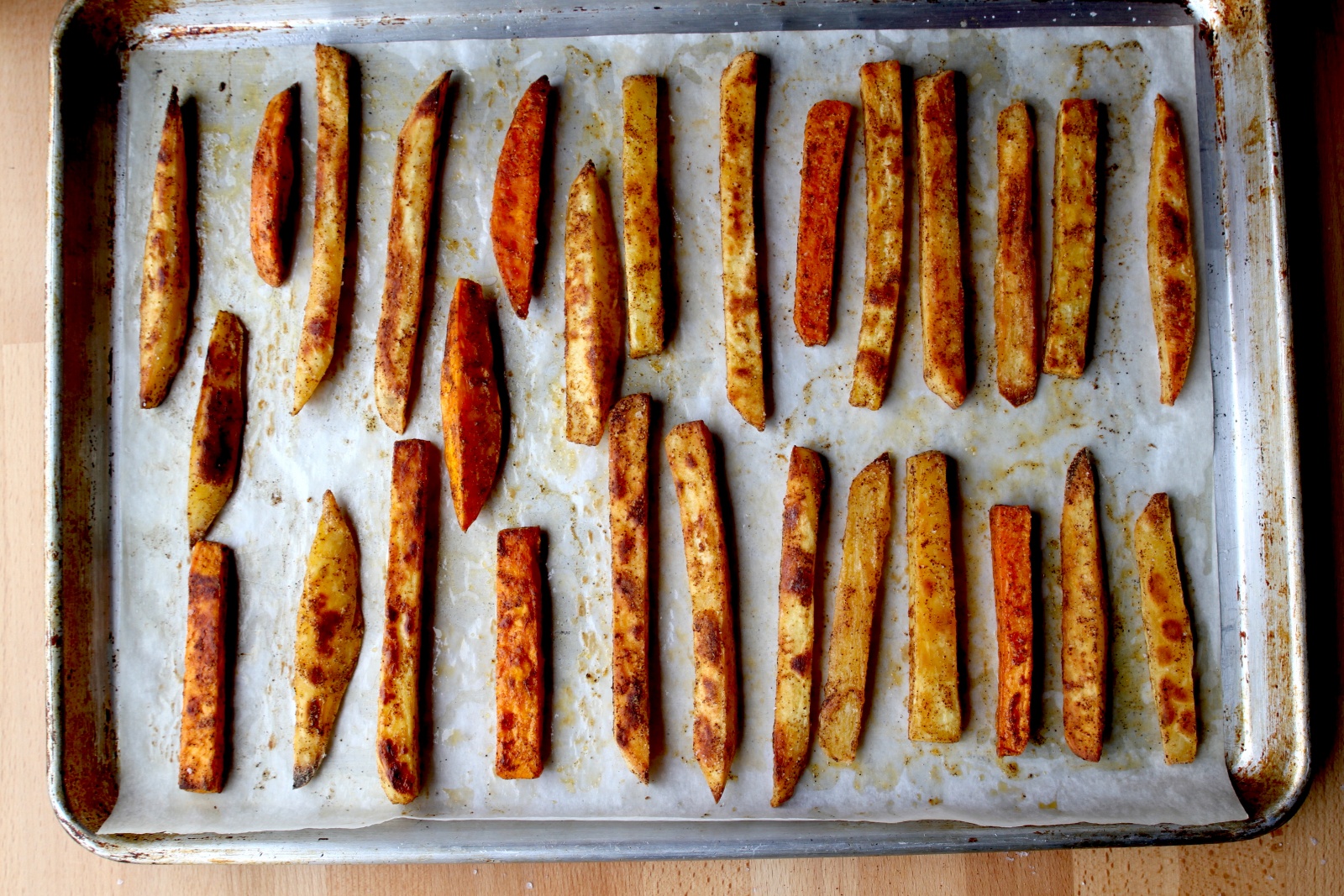 Super Crispy Sweet Potato Fries – made in the oven