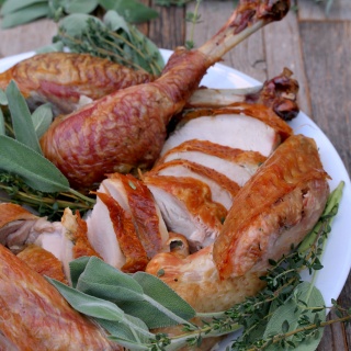 fresh herb dry brined turkey