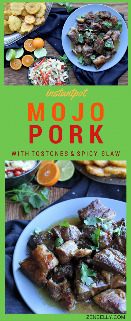 instantpot crispy mojo pork with spicy slaw