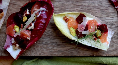 Beet & Orange Endive Boats