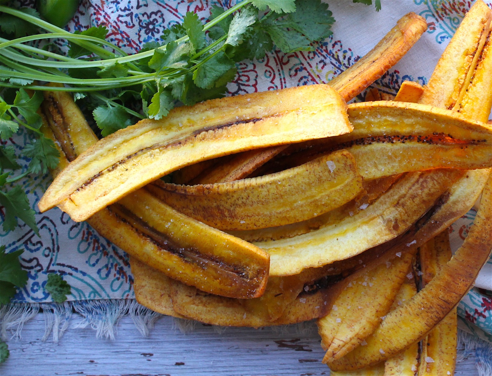 plantain chips are simple to make and perfect with guacamole
