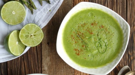Asparagus Bisque with Cayenne and Lime