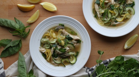 Spring Chicken Soup with Lemon & Asparagus