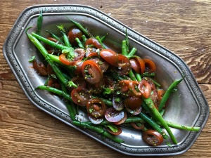 green beans with tomato vinaigrette