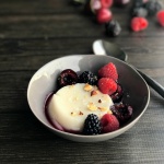 coconut maple panna cotta