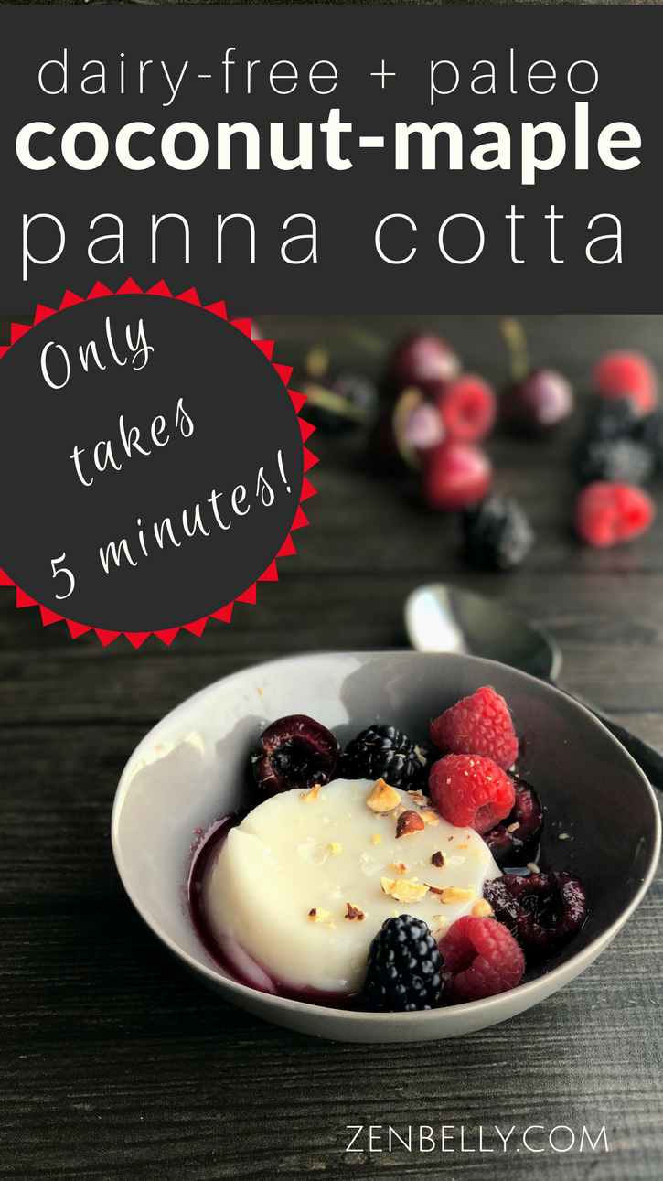 coconut maple panna cotta