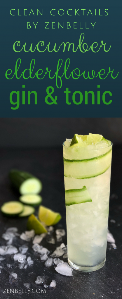 cucumber elderflower gin & tonic