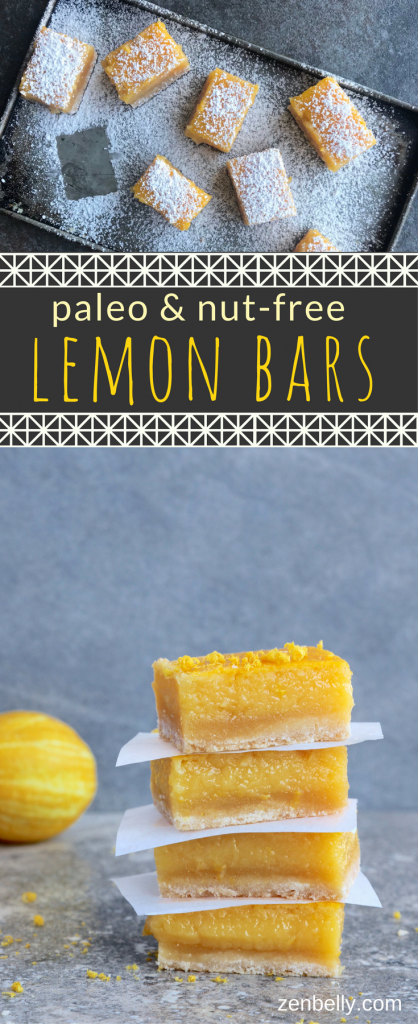 paleo nutfree lemon bars