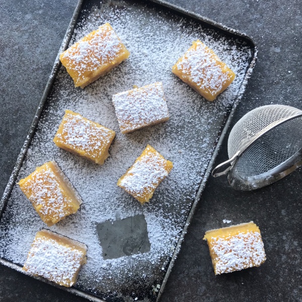 paleo nutfree lemon bars made with Otto's Naturals Cassava Flour