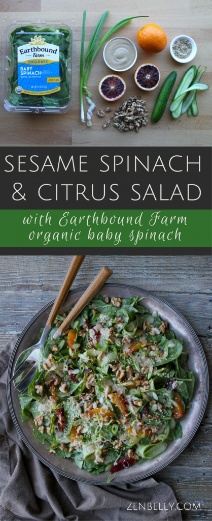 sesame spinach and citrus salad