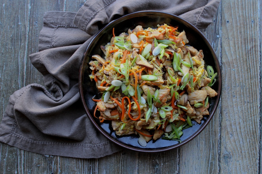 gingery-chicken-cabbage-shiitake