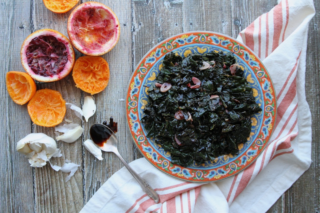 sauteed kale with orange and garlic