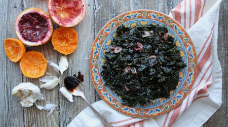 Super Simple Sautéed Kale with Orange and Garlic