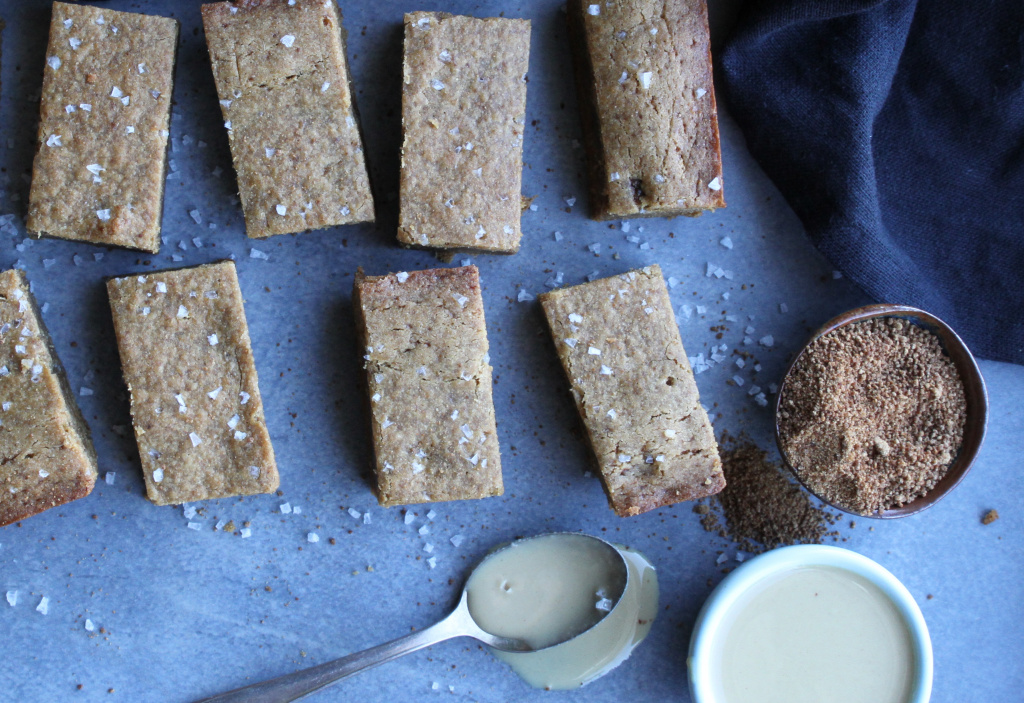  brown butter tahini blondies 