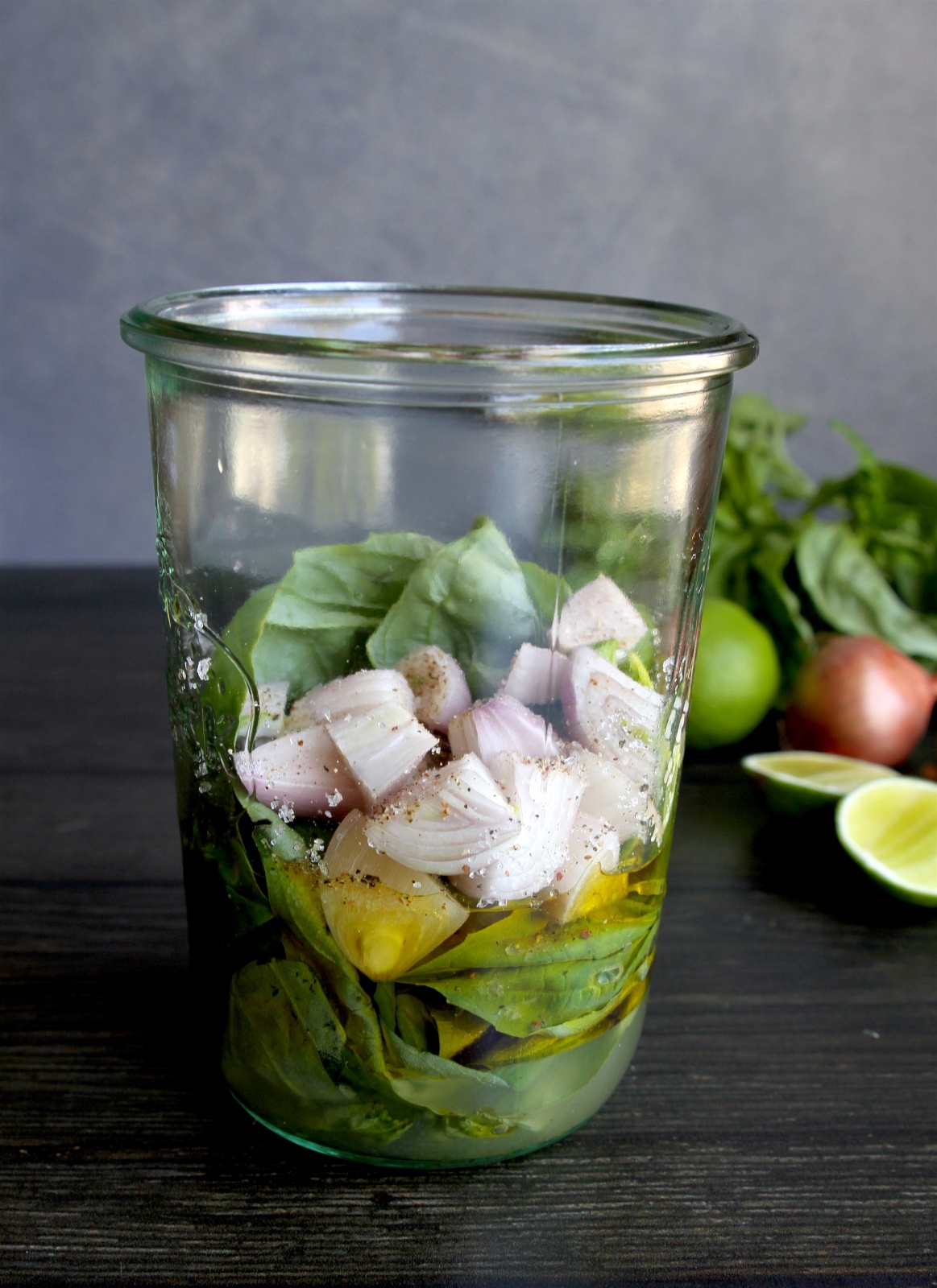 basil lime vinaigrette is the perfect summer dressing and marinade.