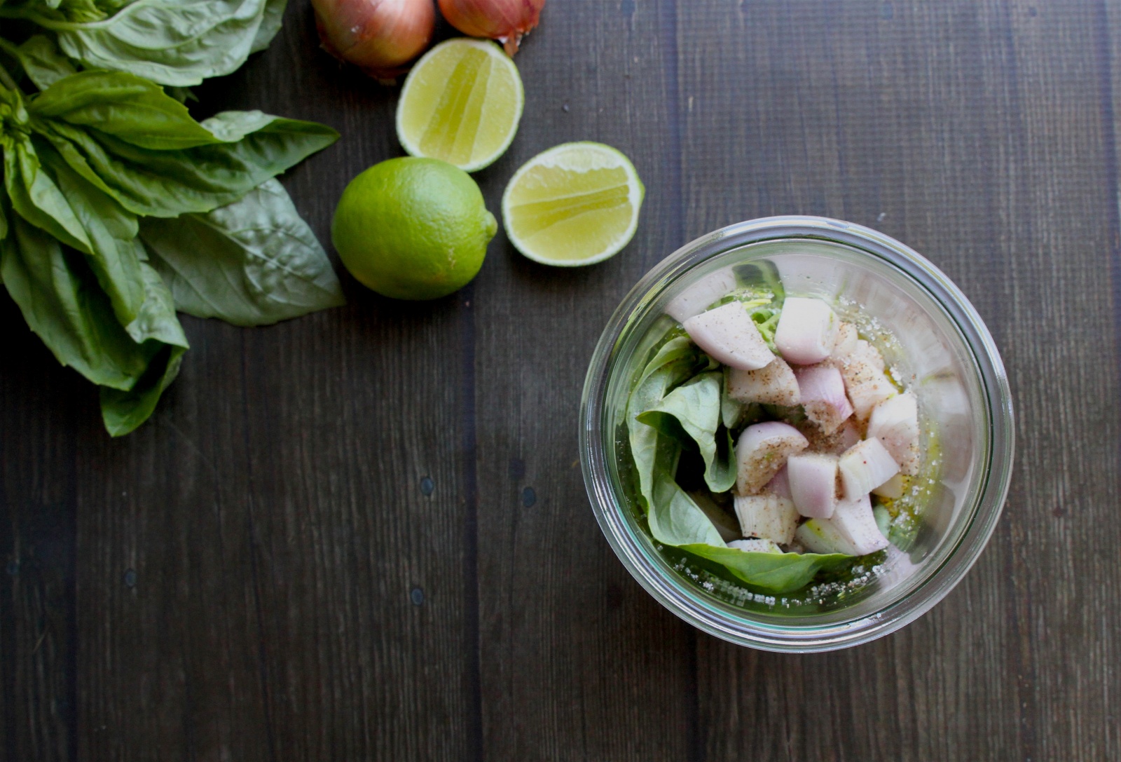 basil lime vinaigrette is the perfect summer dressing and marinade.