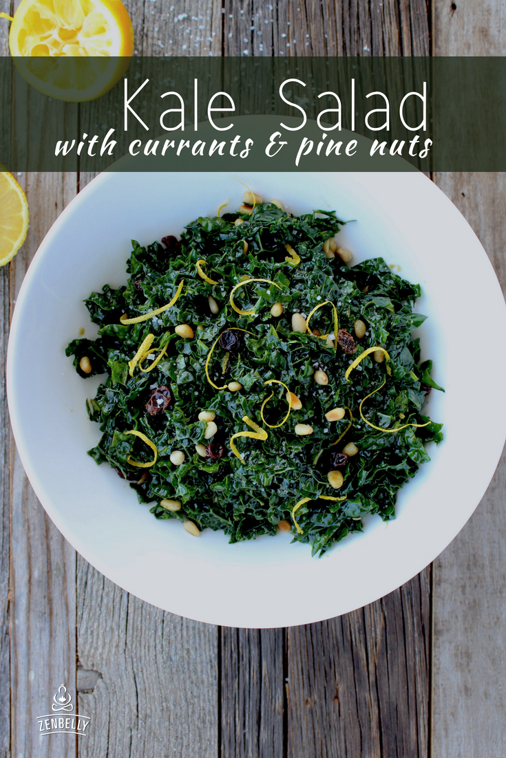 Kale Salad With Currants And Pine Nuts Zenbelly