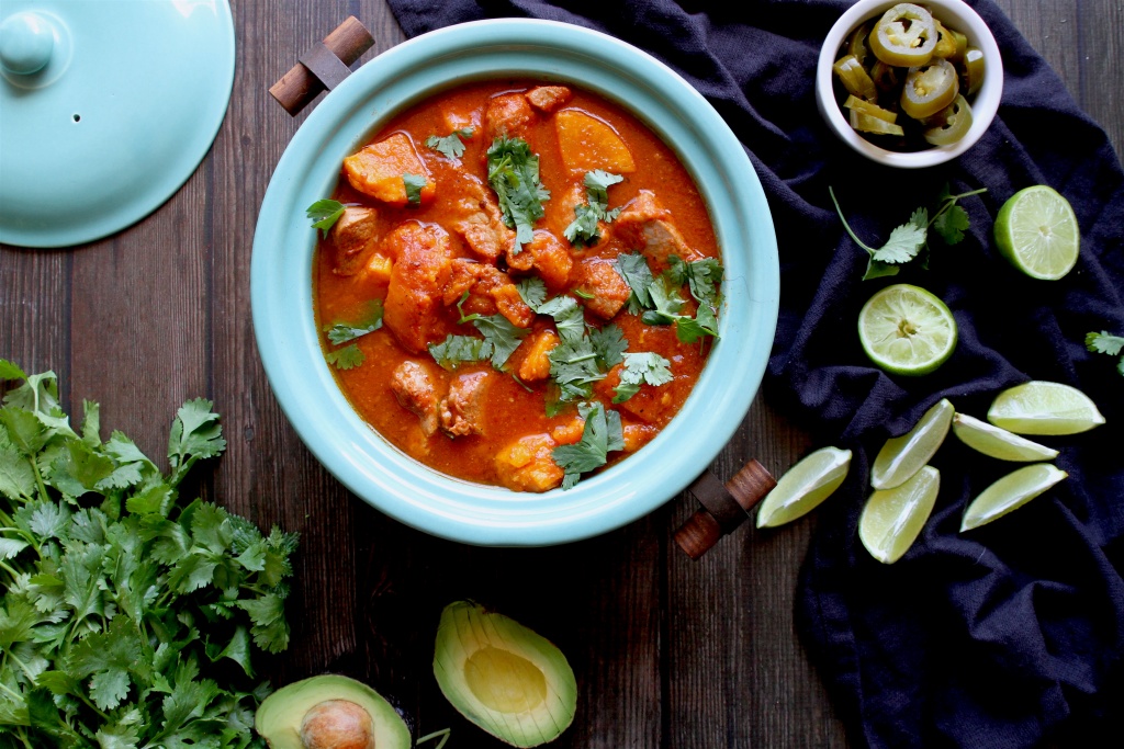 chipotle pork and sweet potato stew