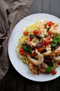 sheet pan greek shrimp