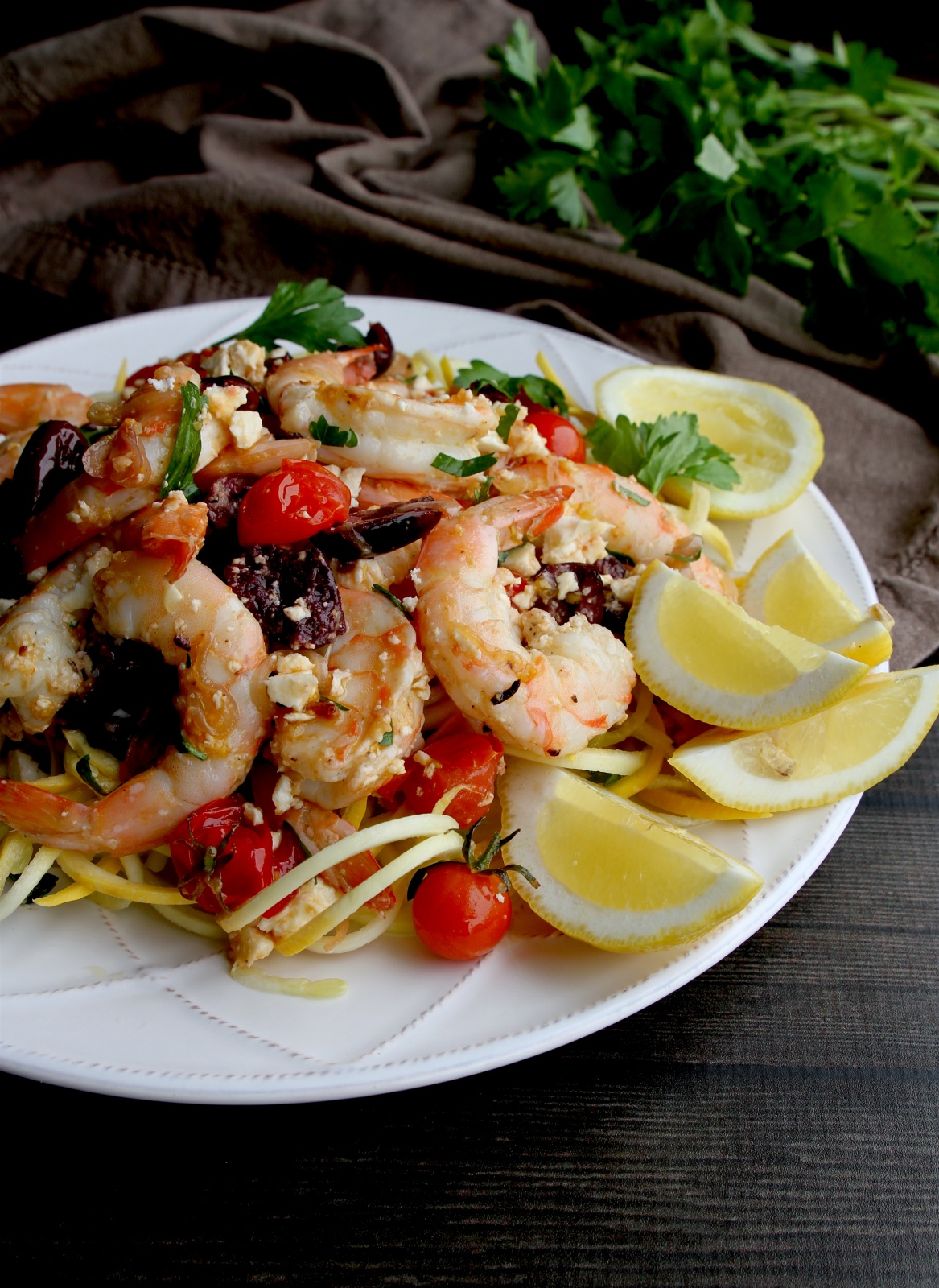 sheet pan greek shrimp