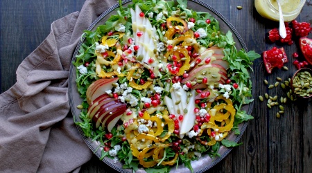 Delicata, Pear & Pomegranate Salad – Fall salad perfection