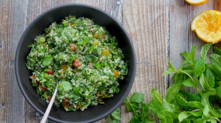 Quinoa Tabouli (gluten-free, dairy-free, nut-free, vegan)