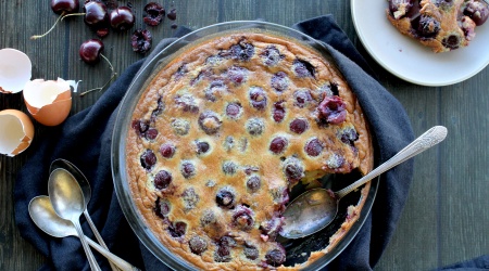 Paleo + Nut-Free Cherry Clafoutis