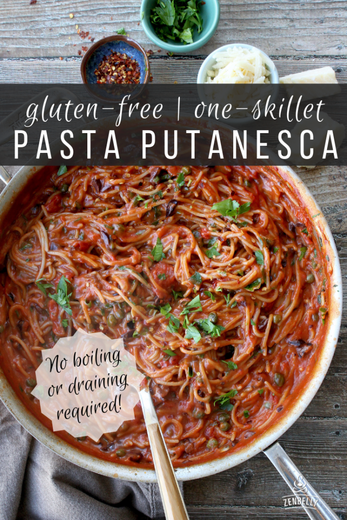 one skillet pasta putanesca