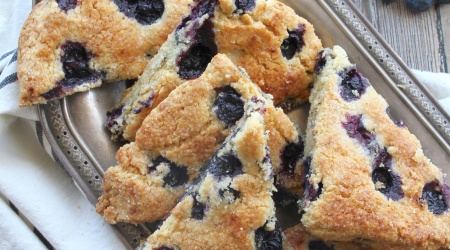 blueberry scones (gluten-free, grain-free)