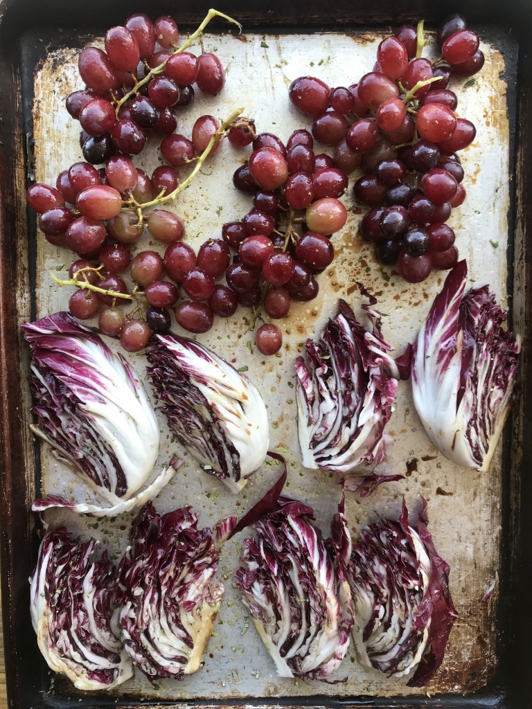 pork radicchio grapes 