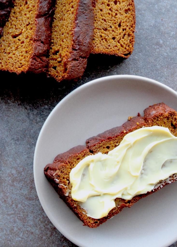 brown butter bourbon pumpkin bread 