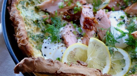 Savory Dutch Baby with Smoked Salmon