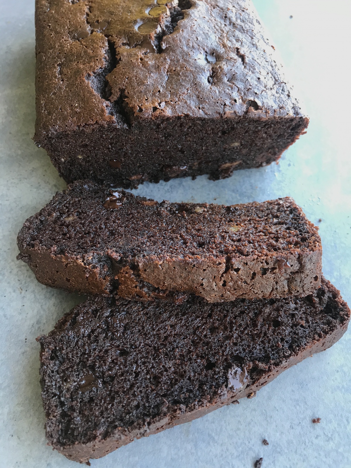 double chocolate banana bread glutenfree, dairyfree, nutfree