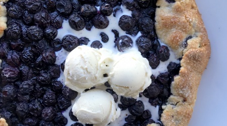 Blueberry Galette (gluten-free and egg-free)