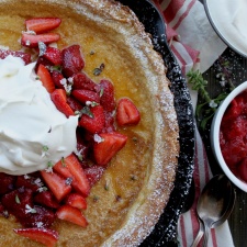 Dutch Baby With Strawberries Cream Gluten Free Zenbelly