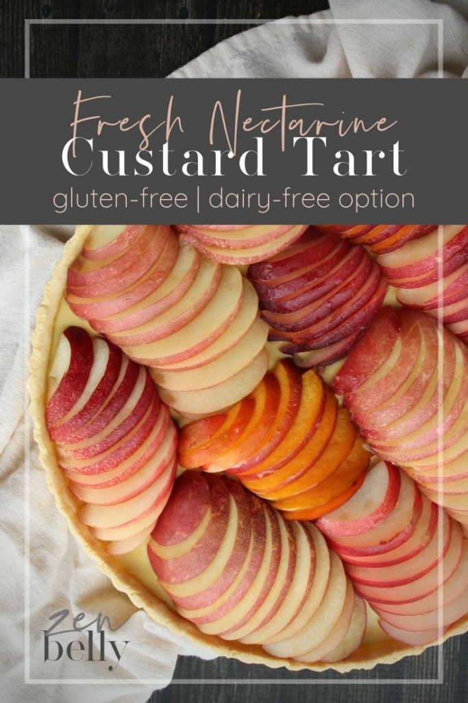 nectarine custard tart