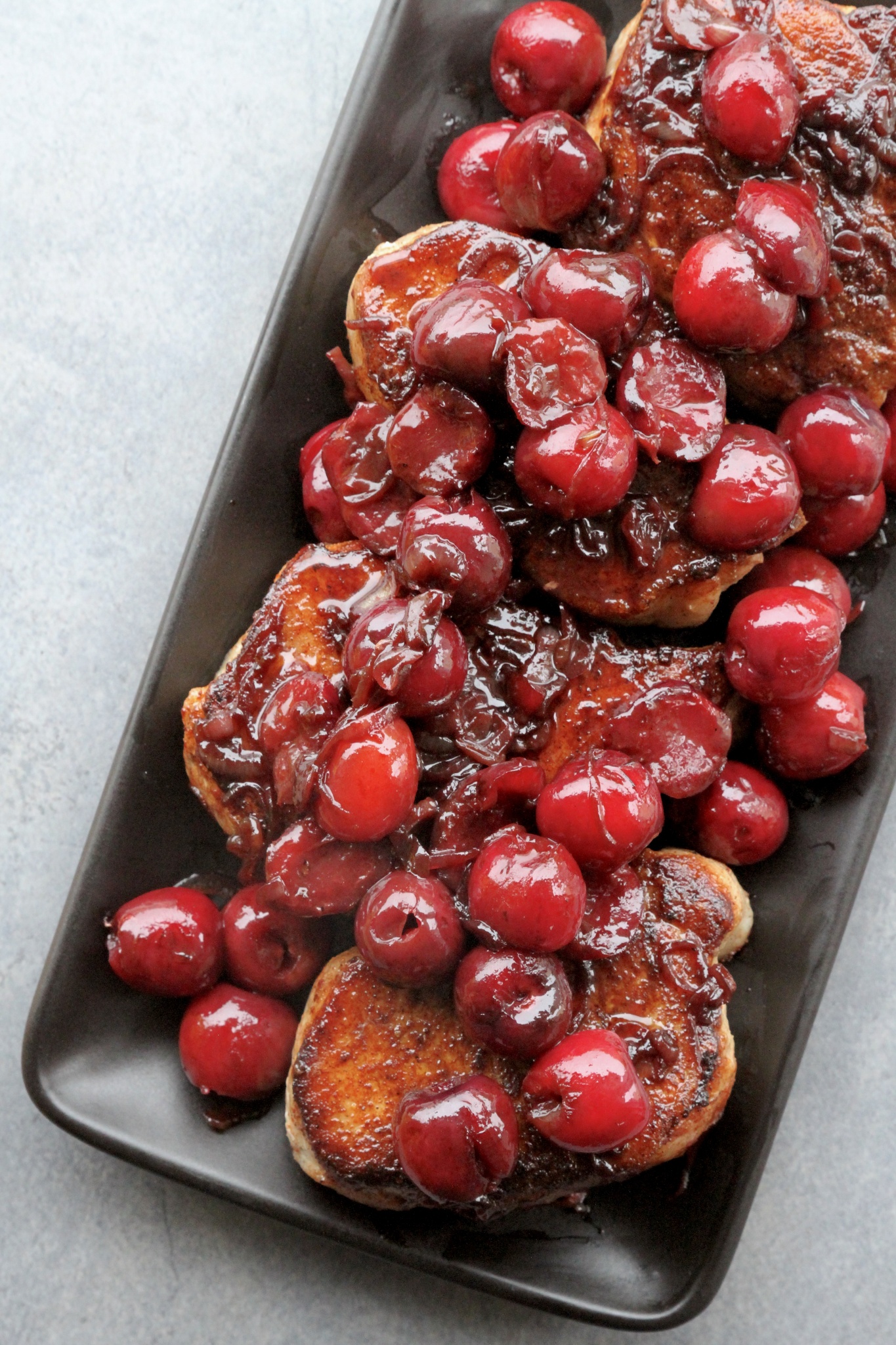pork chops with cherries simple + sublime zenbelly